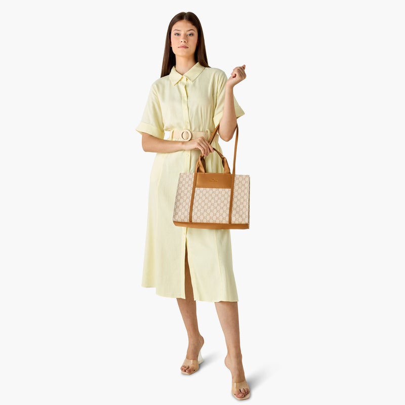 CHRISBELLA Monogram Print Tote Bag for Women - Image 2